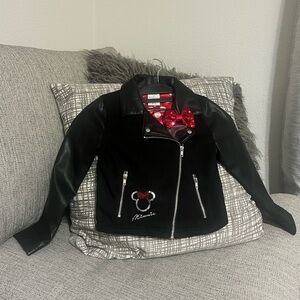 Disney Black Jacket with Red Polka Dot Lining